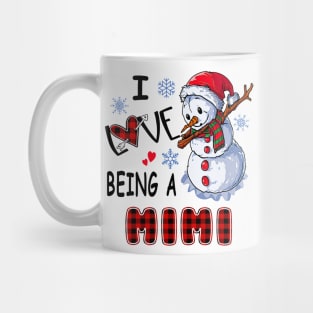 Chirstmas Snowman I Love Being A Mimi Mug